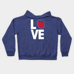 love wine 3 Kids Hoodie